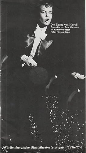 Seller image for Programmheft Paul Abraham DIE BLUME VON HAWAI Kammertheater Spielzeit 1976 / 77 Heft 2 for sale by Programmhefte24 Schauspiel und Musiktheater der letzten 150 Jahre