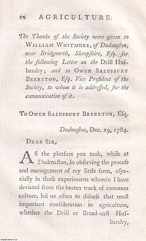 A letter on the drill husbandry, 1784.