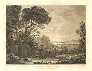 CLAUDE LORRAIN (1600-1682). "Beauties of Claude Lorraine. - Plate 17". Ein junger Mann und eine j...