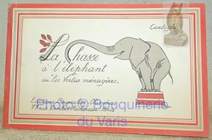 Bild des Verkufers fr La chasse  l'lphant ou les vertus mnagres. zum Verkauf von Bouquinerie du Varis