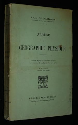 Imagen del vendedor de Abrg de gographie physique a la venta por Abraxas-libris