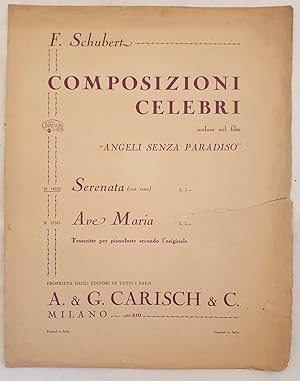 COMPOSIZIONI CELEBRI INCLUSE NEL FILM "ANGELI SENZA PARADISO" N. 14332 - SERENATA (CON TESTO),