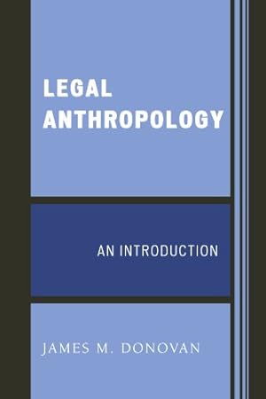 Imagen del vendedor de Legal Anthropology: An Introduction by Donovan, James M. [Paperback ] a la venta por booksXpress