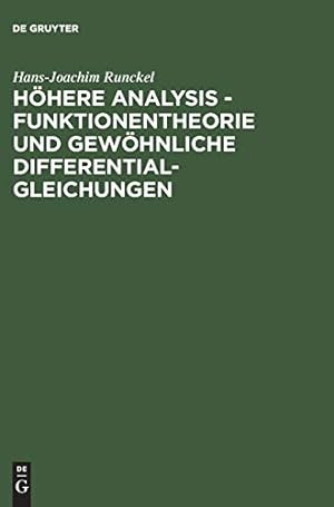 Seller image for Höhere Analysis: Funktionentheorie Und Gewöhnliche Differentialgleichungen (German Edition) [Hardcover ] for sale by booksXpress
