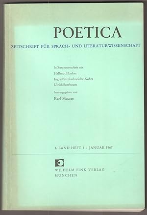 Seller image for Poetica. Zeitschrift fr Sprach- und Literaturwissenschaft. 1. Band, Heft 1. Redaktion: Karl Maurer. for sale by Antiquariat Neue Kritik