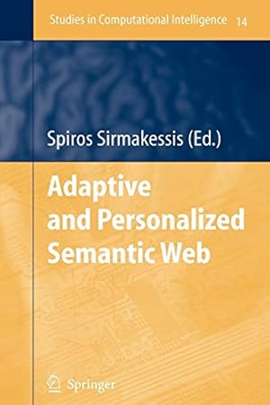 Seller image for Adaptive and Personalized Semantic Web (Studies in Computational Intelligence) [Soft Cover ] for sale by booksXpress