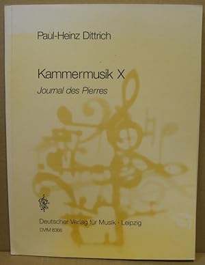 Bild des Verkufers fr Kammermusik X. Journal des Pierres fr Flte, Baklarinette und Klavier. zum Verkauf von Nicoline Thieme