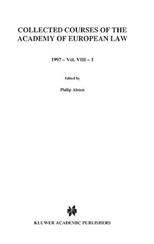 Image du vendeur pour Collected Courses of the Academy of EUropean Law/1997 EUropean Community Law (Volume VIIi, Book 1) (Collected Courses of European Law) [Hardcover ] mis en vente par booksXpress