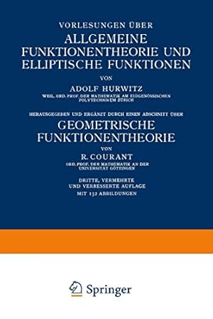 Image du vendeur pour Vorlesungen über Allgemeine Funktionentheorie und Elliptische Funktionen (Grundlehren der mathematischen Wissenschaften) (German Edition) [Soft Cover ] mis en vente par booksXpress