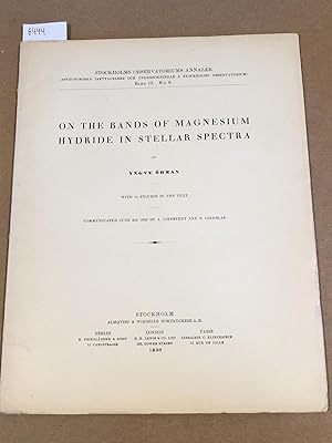 Seller image for On the Bands of Magnesium Hydride in Stellar Spectra Band 12 No. 8 for sale by Carydale Books