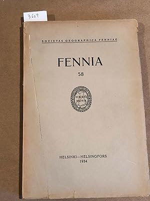 FENNIA 58 ( nos. 1 - 5 1934)