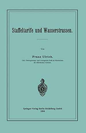 Seller image for Staffeltarife und Wasserstrassen (German Edition) by Ulrich, Franz [Paperback ] for sale by booksXpress