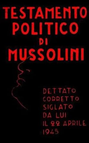 Imagen del vendedor de Testamento politico di Mussolini (Italian Edition) by Mussolini, Benito [Paperback ] a la venta por booksXpress