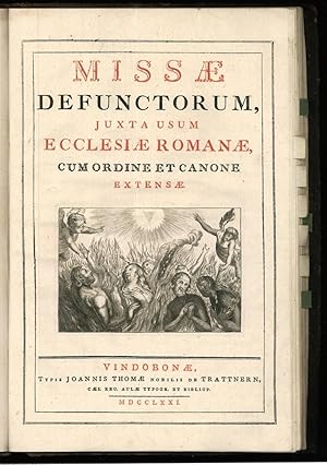 Seller image for Missae Defunctorum, juxta usum ecclesiae romanae, cum ordine et canone extensae. for sale by Antiquariat Burgverlag