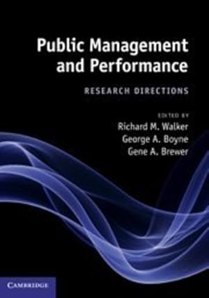 Seller image for Public Management and Performance: Research Directions [Hardcover ] for sale by booksXpress