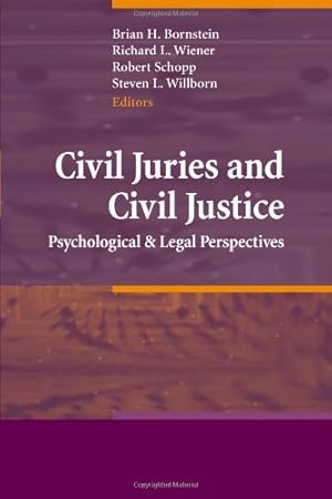 Imagen del vendedor de Civil Juries and Civil Justice: Psychological and Legal Perspectives [Paperback ] a la venta por booksXpress