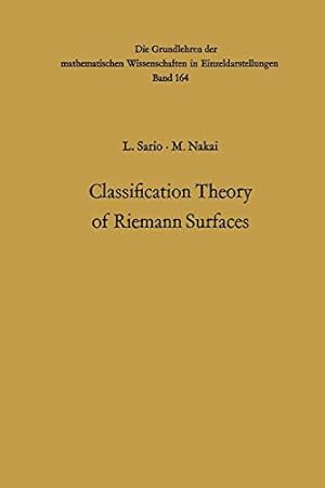 Seller image for Classification Theory of Riemann Surfaces (Grundlehren der mathematischen Wissenschaften) [Soft Cover ] for sale by booksXpress