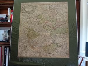 Grenzkolorierte Kupferstich-Landkarte von Johann Baptist Homann. Agri Parisiensis Tabula particul...