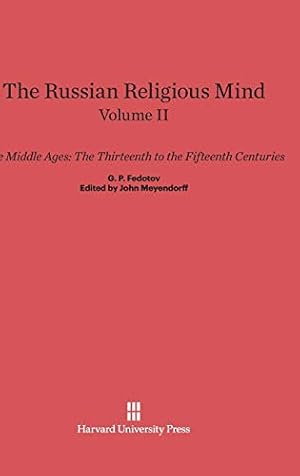 Seller image for The Russian Religious Mind, Volume II, The Middle Ages [Hardcover ] for sale by booksXpress