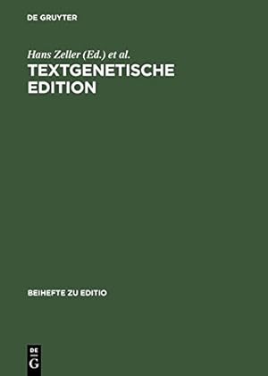 Seller image for Textgenetische Edition (Editio / Beihefte) (German Edition) [Hardcover ] for sale by booksXpress