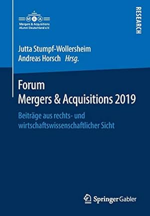 Seller image for Forum Mergers & Acquisitions 2019: Beitr ¤ge aus rechts- und wirtschaftswissenschaftlicher Sicht (German Edition) [Soft Cover ] for sale by booksXpress