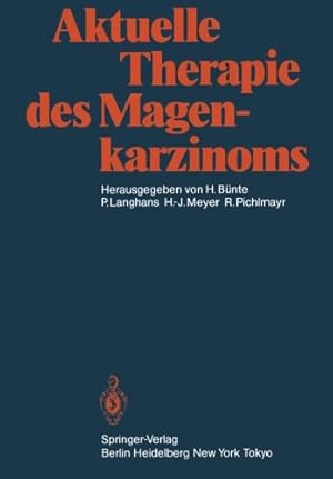 Imagen del vendedor de Aktuelle Therapie des Magenkarzinoms (German Edition) [Paperback ] a la venta por booksXpress