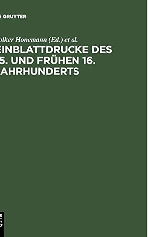 Immagine del venditore per Einblattdrucke des 15. und frühen 16. Jahrhunderts (German Edition) [Soft Cover ] venduto da booksXpress