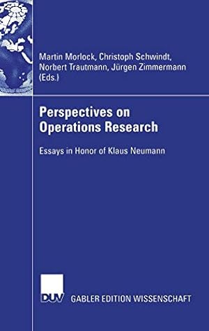 Seller image for Perspectives on Operations Research: Essays in Honor of Klaus Neumann [Hardcover ] for sale by booksXpress