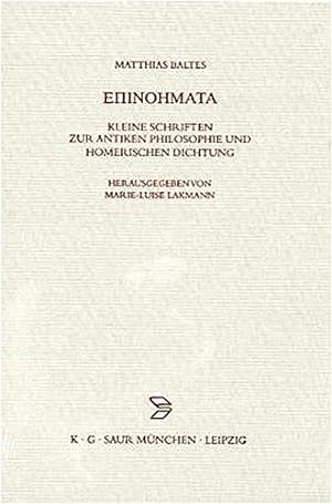Seller image for EPINOEMATA (BZA 221) (Beitrage Zur Altertumskunde) (German Edition) by Baltes, Matthias [Hardcover ] for sale by booksXpress