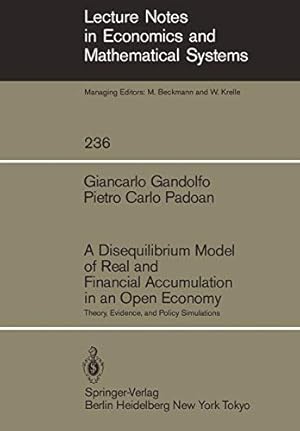 Seller image for A Disequilibrium Model of Real and Financial Accumulation in an Open Economy: Theory, Evidence, and Policy Simulations (Lecture Notes in Economics and Mathematical Systems) [Soft Cover ] for sale by booksXpress