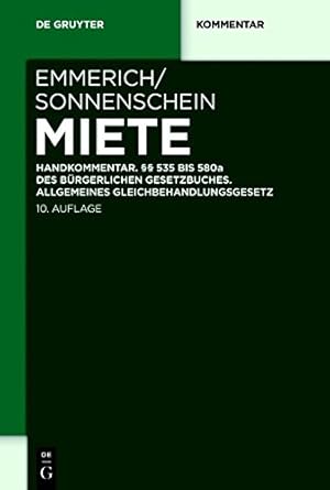 Seller image for Miete (de Gruyter Kommentar) (German Edition) [Hardcover ] for sale by booksXpress