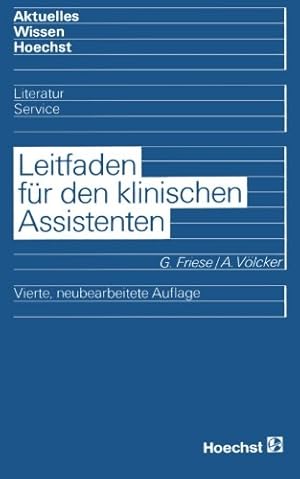 Seller image for Leitfaden für den klinischen Assistenten (Kliniktaschenbücher) (German Edition) by Friese, Gernot, Völcker, Anneliese [Paperback ] for sale by booksXpress