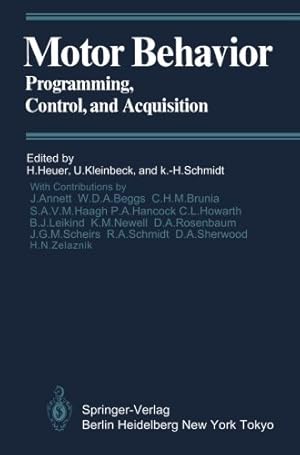Seller image for Motor Behavior: Programming, Control, and Acquisition [Paperback ] for sale by booksXpress