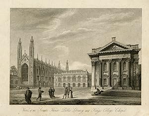 Antique Print-KINGS COLLEGE-SENATE HOUSE-LIBRARY-CAMBRIDGE-Anonymous-ca. 1800