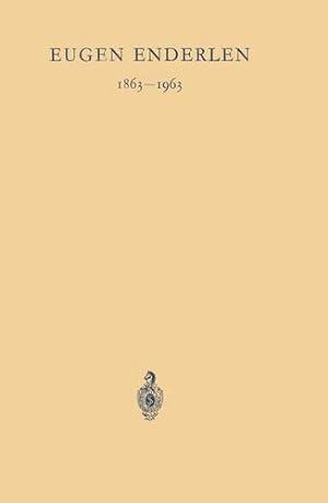 Seller image for Eugen Enderlen 18631963: Festschrift. 4 Vorträge (German Edition) by Wachsmuth, Werner, Nissen, R., Zukschwerdt, L., Lutzeyer, W. [Paperback ] for sale by booksXpress