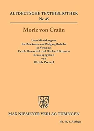 Bild des Verkufers fr Moriz Von Craun (Altdeutsche Textbibliothek) (German Edition) [Paperback ] zum Verkauf von booksXpress