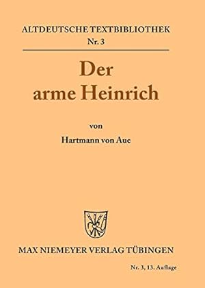 Image du vendeur pour Der Arme Heinrich (Altdeutsche Textbibliothek) (German Edition) [Soft Cover ] mis en vente par booksXpress