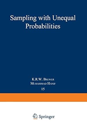 Bild des Verkufers fr Sampling With Unequal Probabilities (Lecture Notes in Statistics) by Brewer, K. R. W., Hanif, M. [Paperback ] zum Verkauf von booksXpress