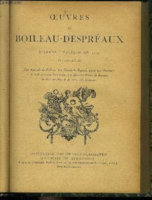 Bild des Verkufers fr Oeuvres de Boileau despraux d'aprs l'dition de 1729 zum Verkauf von Le-Livre