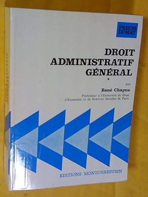 Image du vendeur pour Droit administratif gnral, tome 1 mis en vente par Claudine Bouvier