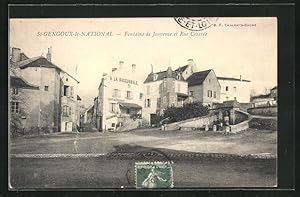 Bild des Verkufers fr Carte postale St-Gengoux-le-National, Fontaine de Jouvence et Rue Csare zum Verkauf von Bartko-Reher