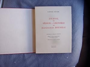 Seller image for Journal du sjour  Grenoble de Jean-Jacques Rousseau for sale by arobase livres