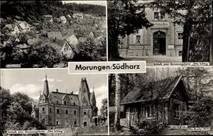 Bild des Verkufers fr Ansichtskarte / Postkarte Morungen Sangerhausen Sdharz, Teilansicht, Schloss, Genesungsheim Otto Schlag, Otto Bruder Htte zum Verkauf von akpool GmbH