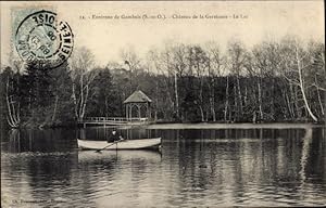 Bild des Verkufers fr Ansichtskarte / Postkarte Gambais Yvelines, Chateau de la Germanie, Le Lac zum Verkauf von akpool GmbH