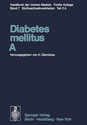 Bild des Verkufers fr Diabetes mellitus · A (Handbuch der inneren Medizin) (German Edition) [Soft Cover ] zum Verkauf von booksXpress