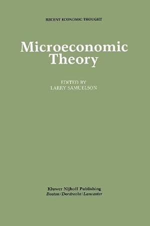 Immagine del venditore per Microeconomic Theory (Recent Economic Thought) [Paperback ] venduto da booksXpress