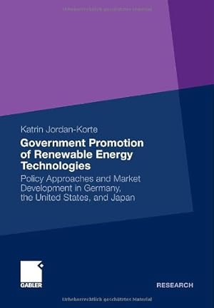 Seller image for Government Promotion of Renewable Energy Technologies: Policy Approaches and Market Development in Germany, the United States, and Japan (Gabler Research) by Jordan-Korte, Katrin [Paperback ] for sale by booksXpress