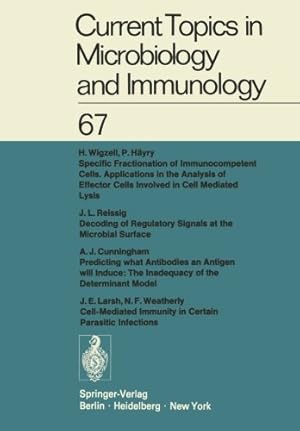 Seller image for Current Topics in Microbiology and Immunology / Ergebnisse der Microbiologie und Immunitätsforschung by Arber, W., Haas, R., Henle, W., Hofschneider, P. H., Humphrey, J. H., Jerne, N. K., Koldovský, P., Koprowski, H., Maaløe, O., Rott, R., Schweiger, H. G., Sela, M., Syru?ek, L., Vogt, P. K., Wecker, E. [Paperback ] for sale by booksXpress