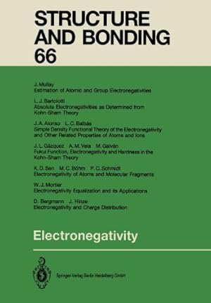 Seller image for Electronegativity (Structure and Bonding) [Paperback ] for sale by booksXpress