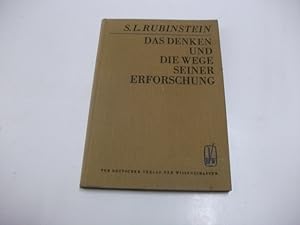 Imagen del vendedor de Das Denken und die Wege seiner Forschung. Bln., VEB Deutscher Vlg. d. Wissenschaften 1972. a la venta por Ottmar Mller
